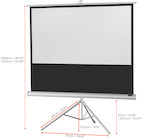 Vorschau: celexon Stativleinwand Economy 244 x 138 cm - White Edition