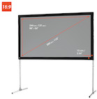 Vorschau: celexon Faltrahmen Leinwand Mobil Expert 244 x 137cm, Rückprojektion - Demoleinwand
