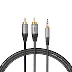 Vorschau: celexon 2x Cinch auf 3,5mm Stereo Klinke Audiokabel 1,0m - Professional Line