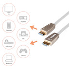 Vorschau: celexon UHD Optical Fibre HDMI 2.0b Active Kabel 10m, weiß - Demo