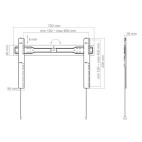 Vorschau: Hagor BL Superslim 600 - starre Wandhalterung - 55-75" | max. VESA 600x400 | Traglast 35kg