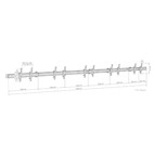 Vorschau: Hagor comPROnents® Menuboard Wandhalterung für 5 Displays 46-65" Landscape |max.VESA 600x400