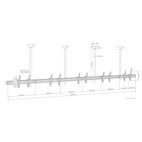 Vorschau: Hagor comPROnents® Menuboard Deckenhalterung für 5 Displays 46-65" Landscape| max. VESA 600x400