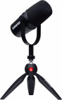 Vorschau: SHURE MV7 Podcast KIT mit USB- und XLR-Ausgängen, Farbe schwarz, inklusive Manfrotto Desktop-Stativ