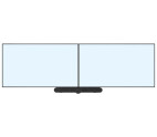 Vorschau: Peerless-AV ACC-SB2 – universelle UC/VC Soundbar-Halterung für 55" bis 85" Single-Displays und 55" b