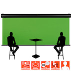Vorschau: celexon Motor Chroma Key Green Screen 400 x 300 cm - Demo