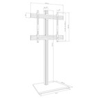 Vorschau: Hagor CPS Freestanding Single - ein freistehendes Standsystem | Bildschirmdiagonale 75 – 98“ |