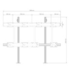 Vorschau: Hagor LED-SBW LG LAEC 136“ GN2 Standsystem zur Boden-Wand Montage passend für LG LAEC 136“ GN2