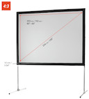 Vorschau: celexon Faltrahmen Leinwand Mobil Expert 203 x 152cm, Frontprojektion - Demoleinwand
