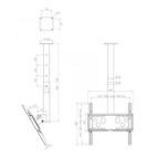 Vorschau: Hagor HA DH 400 - 700 S - Deckenhalterung für Einzeldisplay - 32-50" | max. VESA 400x400 | Länge 400