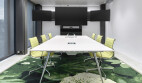 Vorschau: Holzmedia W6 Displaystele M, Front 80cm, Universalblende 20cm, weiß