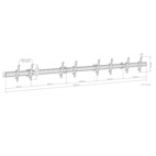 Vorschau: Hagor comPROnents® Menuboard Wandhalterung für 4 Displays 46-65" Landscape |max.VESA 600x400