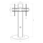 Vorschau: Hagor Elia SB Back-to-Back - Schwerlast-Standsystem für 2xDisplay bis 75″ (back-to-back) | max. Vesa