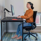 Vorschau: ERgotron LX Monitor Arm mit hoher Säule, Tischhalterung | Bildschirmgröße: 34" | mattschwarz
