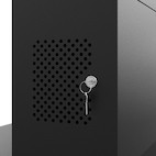 Vorschau: Hagor HP Kiosk 65" FS – B2B Indoorstele für zwei Bildschirme, Back-to-Back | Portrait-Format | Bilds