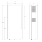 Vorschau: Hagor ScreenOut Pro-OH75 Back-to-Back Outdoorstele für Samsung OH57-Serien