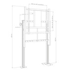 Vorschau: Hagor CPS Floor-to-Wall Moto 86 – 110″ System zur Boden-Wand-Montage mit elektro-motorischer Höhenve