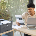 Vorschau: Brother HL-L2445DW kompakter Laserdrucker schwarz weiß mit WLAN/LAN und Duplexdruck