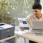 Vorschau: Brother HL-L2445DW kompakter Laserdrucker schwarz weiß mit WLAN/LAN und Duplexdruck