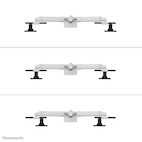 Vorschau: Neomounts Next One SL Desk Mount double display sliding VESA topfix clamp/grommet