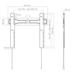 Vorschau: Hagor BL Superslim 400 - starre Wandhalterung - 32-55" | max. VESA 400x400 | Traglast 35kg