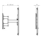 Vorschau: Hagor BrackIT TnT - ultraflache, neig- und schwenkbare Wandhalterung | 40 bis 65" | max. VESA 400x40