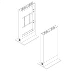 Vorschau: Hagor HP Kiosk 75″ FS Indoorstele zur freien Aufstellung | Einzelhalterung | Portrait-Format | Bilds