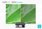 Vorschau: ivolum LED Heimkino- und Business-Beamer HBP-3000 mit 2800 Lumen und FullHD