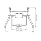 Vorschau: Hagor HP Twin Stand - mobiles Standsystem - 32-55" | max. VESA 600x400 | Traglast 50kg