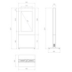 Vorschau: Hagor HP Kiosk 46″ FS Indoorstele zur freien Aufstellung | Einzelhalterung | Portrait-Format | für B
