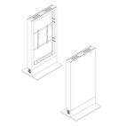 Vorschau: Hagor HP Kiosk 65″ FS Indoorstele zur freien Aufstellung | Einzelhalterung | Portrait-Format | Bilds