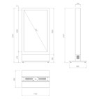 Vorschau: Hagor HP Kiosk 75" FS – B2B Indoorstele für zwei Bildschirme, Back-to-Back | Portrait-Format | Bilds