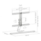 Vorschau: Hagor HA Tablestand L - Tischstandsystem Displays 55-75" | Höhenverstellbar | max VESA 600x400 | Tra