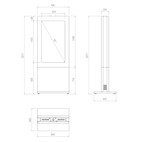 Vorschau: Hagor HP Kiosk 50" FS – B2B Indoorstele für zwei Bildschirme, Back-to-Back | Portrait-Format | Bilds