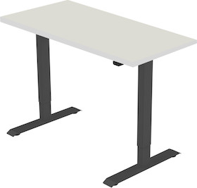 celexon elektrisch höhenverstellbarer Schreibtisch Economy eAdjust-71121 - schwarz, inkl. Tischplatt