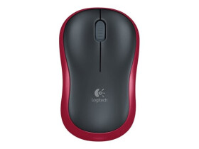Logitech M185 Maus, kabellos, Geeignet für Rechts- und Linkshänder, rot
