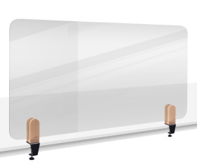 Legamaster ELEMENTS Tischtrennwand transparent 60x120cm Klammern