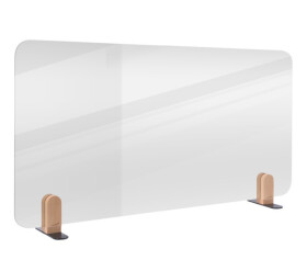 Legamaster ELEMENTS Tischtrennwand transparent 60x120cm Halterungen
