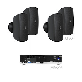 Audac MENTO4.4/B Aufbaulautsprecher-Set, schwarz