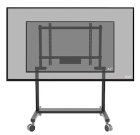 celexon Professional elektrisch höhenverstellbarer Display Rollwagen Adjust-42100MB - 65cm