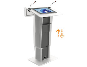 AXEOS NEONYX TOUCH - robustes Rednerpult mit 19,5 Zoll Touchscreen und elektrischer Höhenverstellung