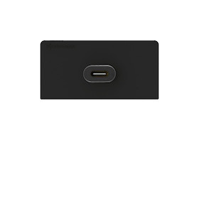 Kindermann Konnect design click Anschlussblende mit Genderchanger, USB Typ C, Anthrazit
