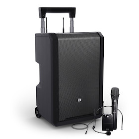 LD Systems ANNY 10 HBH 2 B8 10" Mobiler Bluetooth® PA-Lautsprecher mit Akku, Mixer, 1x Funkmikrofon