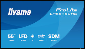 iiyama ProLite LH5575UHS-B2AG 55" 4K Digital Signage Display mit 24/7 Betriebszeit, Android OS, Sign