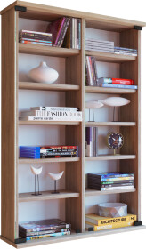 VCM CD / DVD Wandregal "Zuntisa" | Wand Regal Hänge Vitrine Sonoma-eiche (sägerau)