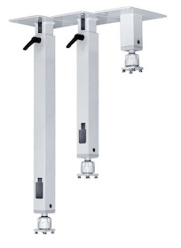 PeTa Deckenhalterung Standard mit Klemmhebel, variable Länge 150 - 200cm
