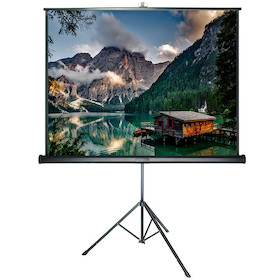 DELUXX Advanced Stativleinwand inkl. Keystone zur Trapezkorrektur - 1:1 - 152x152 cm - 85''