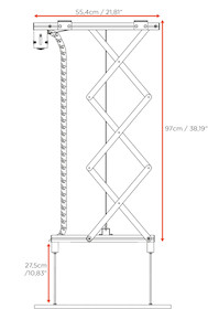 celexon Beamer Deckenlift PL2000 Plus - max. ausfahrbar bis 196 cm - 25kg Traglast
