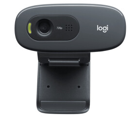 Logitech C270 HD-Webcam, 720p, 30 fps, 3MP, FoV 60°, Fester Fokus