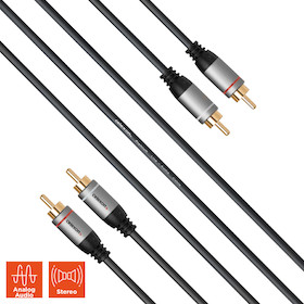 celexon 2x Cinch Stereo Audiokabel 1,0m - Professional Line